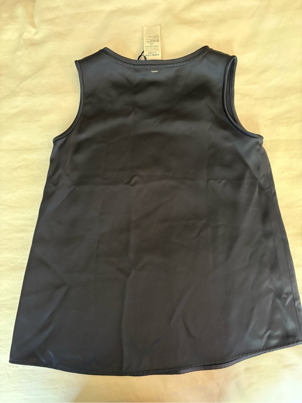 MaxMara Navy Silk Shell Top - Picture 2 of 3
